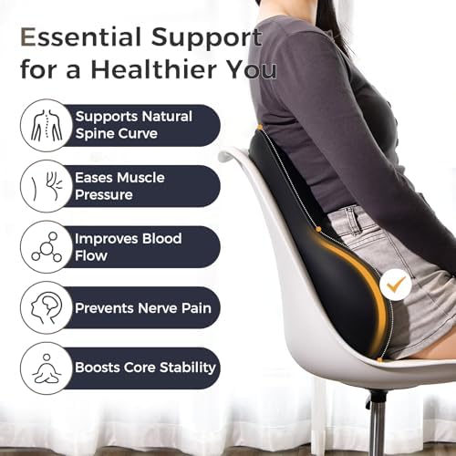 Coverado Lumbar Support Pillow for Car, Ergonomic Memory Foam Back Pillow for - Image 3