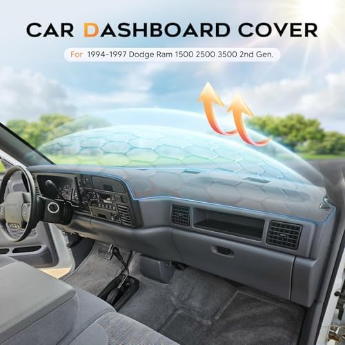CARTIST Gray Dash Cover for 1994-1997 Dodge Ram 1500 2500 3500 2nd Gen - Image 3