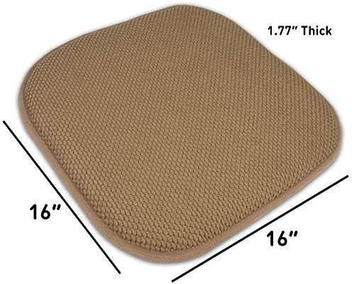 Sweet Home Collection 4 Pack Memory Foam Honeycomb Nonslip Back 16" x16" - Image 4