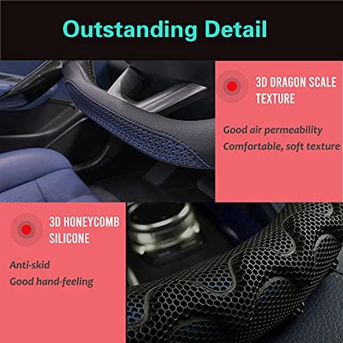 PINCTROT D Shaped 14 Inch Small Steering Wheel Cover Great Grip - Image 3