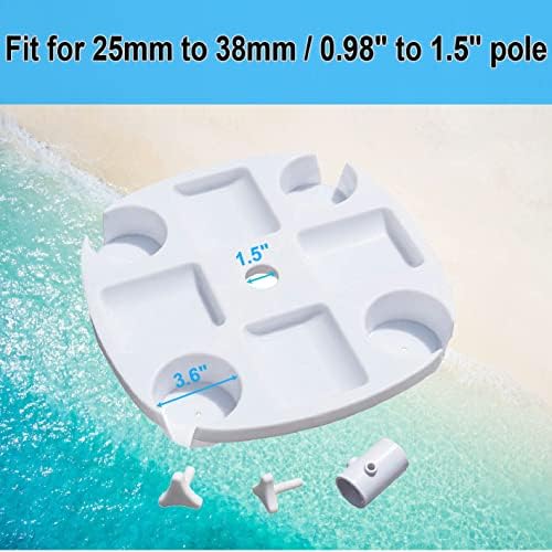 AMMSUN 17" Portable Beach Umbrella Table Tray Attachment - Image 4