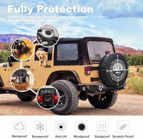 Explore Land Spare Tire Cover Fit Tire Diameters 30-33 inch - Image 4