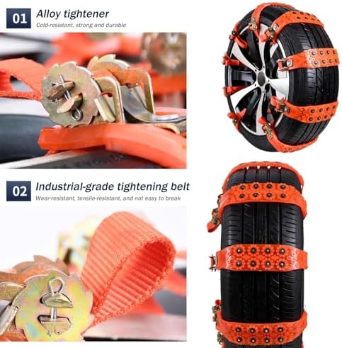 Snow Tire Chains for Fiat 124 Spider Classica Convertible 2017-2020, Traction - Image 5