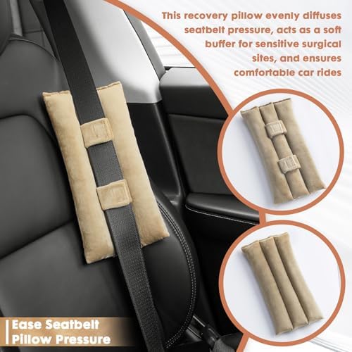 Seat Belt Pillow for Mastectomy Post-Surgery, Heart Surgery Recovery Support - Image 3