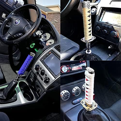 RYANSTAR Katana Shift Knob Samurai Sword Design 4 Adapters Black Gold - Image 4