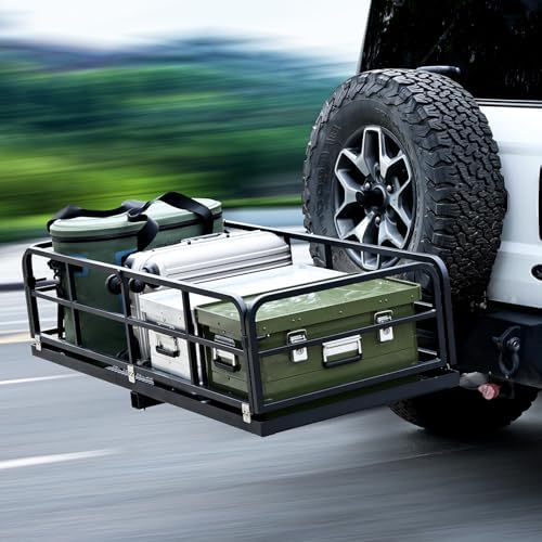 Trailer Hitch Cargo Rack, Folding Hitch Mount Cargo Carrier - Image 5