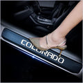4Pcs Car Door Sill Protector for Chevy Colorado, Carbon Fiber Anti-Scratch by Unknown