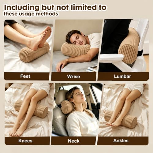 Corduroy Lumbar Roll Support Pillow - Image 4