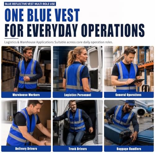 AYKRM 12 colour High visibility viz vest hi vis viz reflective work - Image 4