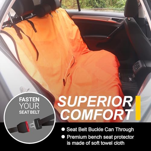 Back Seat Cover for Car Trucks Van SUV Jeep, Waterproof Rear Bench Towel Seat - Image 4