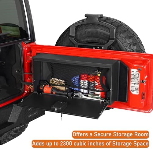 u-Box JL Tailgate Table Storage Lock Box Foldable Cargo Shelf Organizer - Image 4
