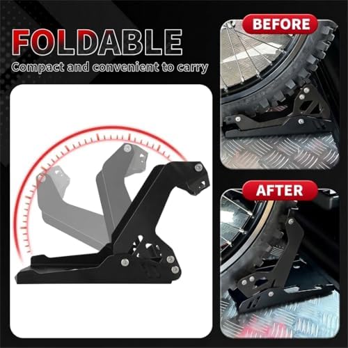 Foldable Motorcycle Wheel Chock 1800 lbs Capacity - Image 5