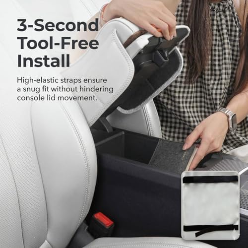 Car Center Console Cover with Tissue Box Holder, Foam Auto Armrest Cushion Pad - Image 7