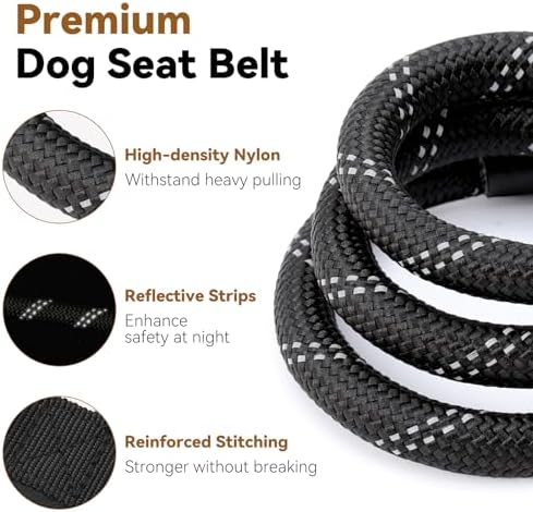 2Pcs Universal Dog Seat Belt for Car, Dog Car Seatbelt - Image 3