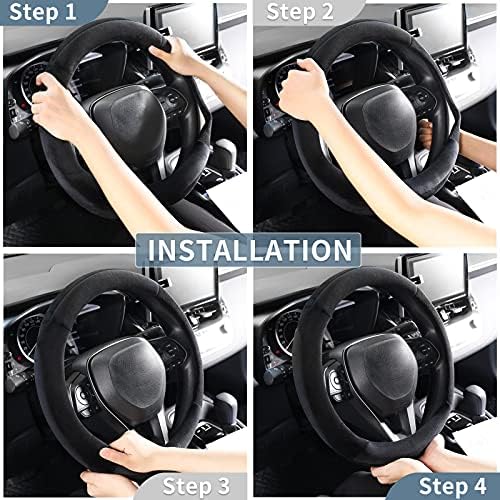 SEG Direct Car Steering Wheel Cover 14"-14.25", Plush Velvet Summer Winter - Image 4
