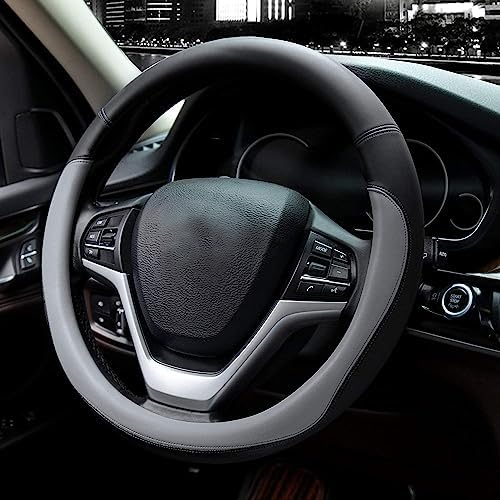 Valleycomfy Microfiber Leather Steering Wheel Covers Universal 15 inch - Image 2
