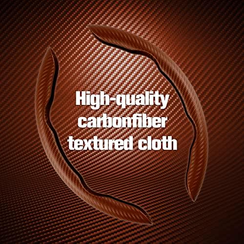 Amiss 2pcs Carbon Fiber Anti-Skid Steering Wheel Cover, Waterproof & Segmented - Image 3