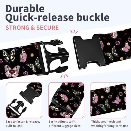 Luggage Strap for Suitcases Adjustable Travel Belt - Image 3