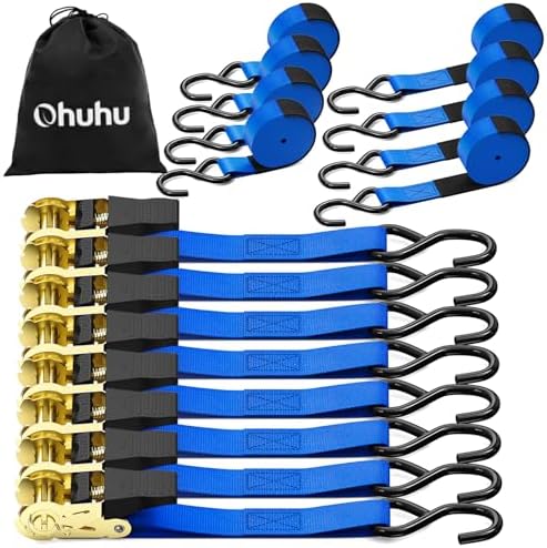 Ohuhu Ratchet Tie Down Straps 1" x 15' by Ohuhu