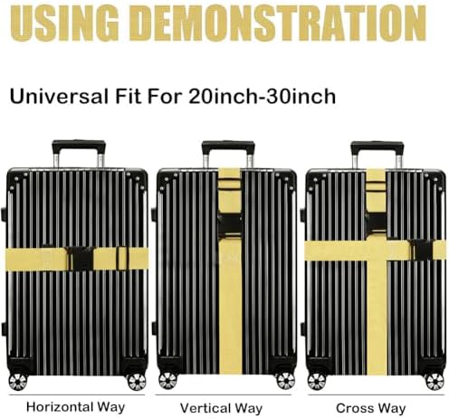 Luggage Straps for Suitcases TSA Approved-2 Pack Bright Personalized Luggage - Image 5
