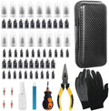 70pcs Tire Repair Rubber Nail Kit Emergency Vacuum Tire Screw Plugs by Pakeed