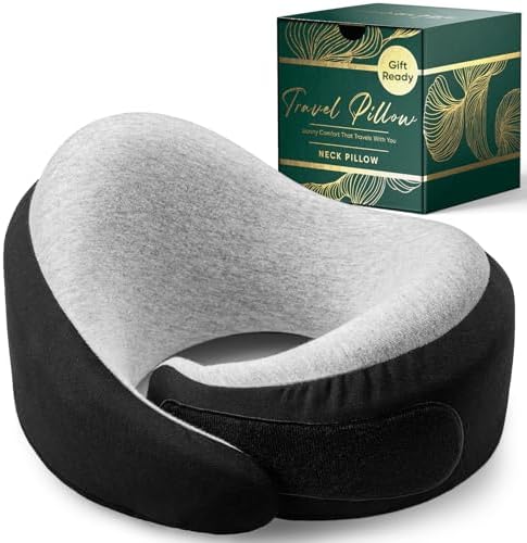 Proglobe Luxe Airplane Neck Pillow, Memory Foam, Organic Cotton by ProGlobe