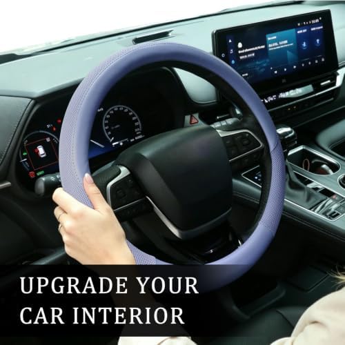 KAFEEK Blue Steering Wheel Cover, Cooling Ice Silk, Universal 15 Inch - Image 6