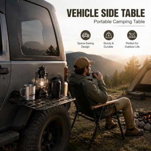 Magnetic Vehicle Side Table, Foldable Camping Platform Compatible - Image 4