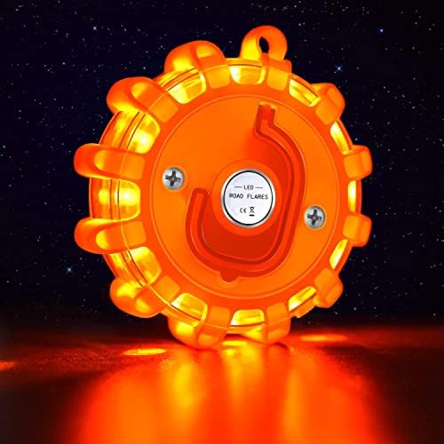 AK [12 Pack LED Road Flares Safety Flashing Warning Light Roadside Emergency - Image 5
