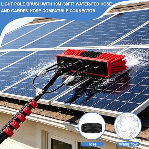26Ft Reach Solar Panel Cleaning Brush Kit, Window Cleaner Tool - Image 3