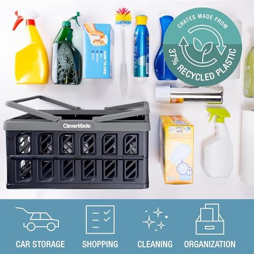 CleverMade Eco Collapsible Shopping Basket - Image 4