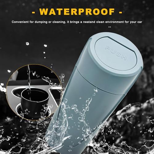 Car Trash Can Bin with Lid, Leakproof Portable Garbage Trash Bin Mini Cup - Image 4