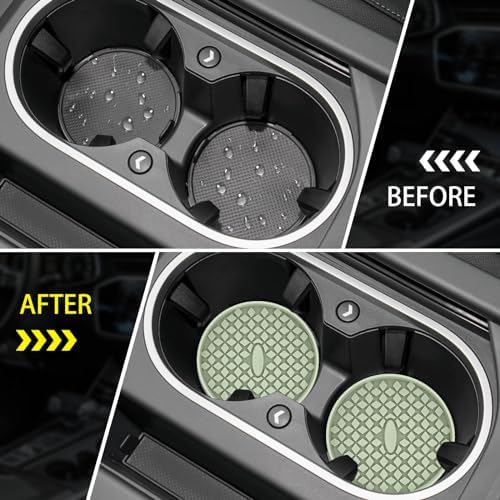 ME.FAN Car Cup Coasters Silicone Car Coasters/Cup Mats, Non-Slip Recessed Car - Image 4
