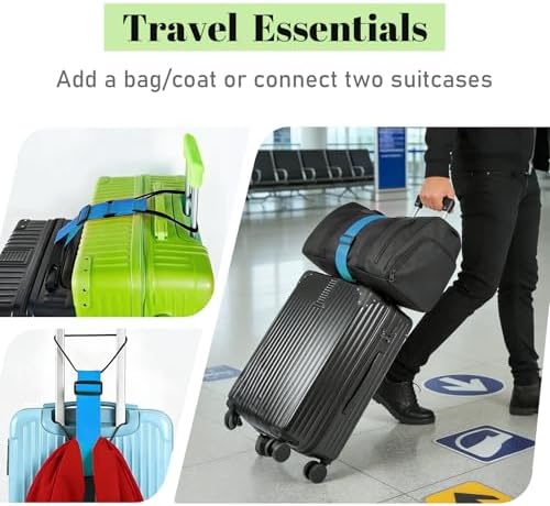2 Pack Multi Use Strong Adjustable Luggage Connector Straps - Image 2