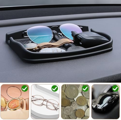 Anti-Slip Car Dash Grip Pad for Cell Phone, Sun Glasses, Stand for Navigation - Image 3