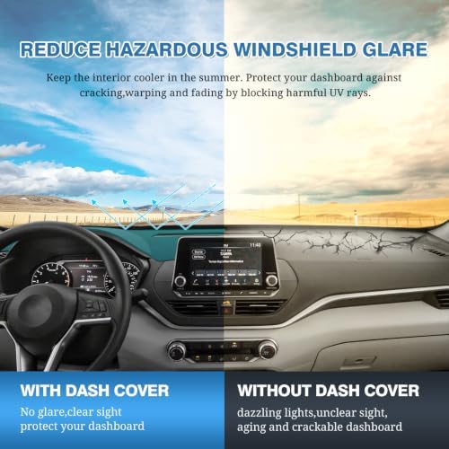 FIILINES Dash Cover for 2019-2025 2026 Nissan Altima, Dashboard Mat Exact Fit - Image 6