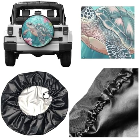 Sea Turtles Swimming Spare Tire Cover - Image 3