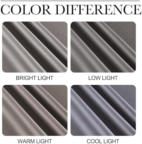 NICETOWN Chrome Gray Blackout Curtains - Image 5