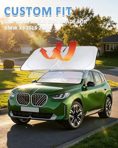 Sunshade for X3 Windshield Sun Shade Custom Fit for 2018-2025 2026 BMW X3 - Image 2