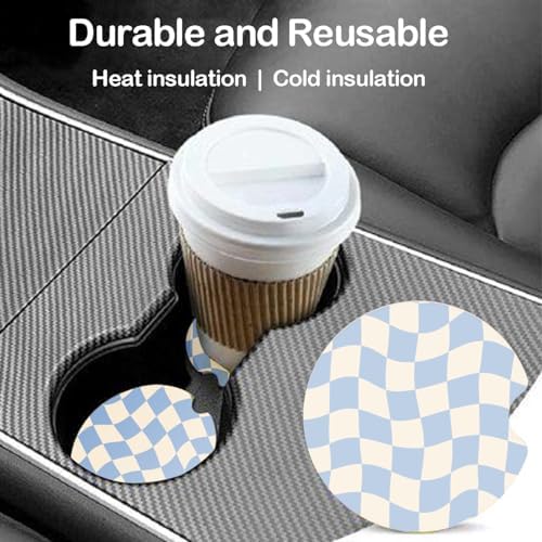 Ceramic Car Coasters – Absorbent Car Cup Holder Coaster Set - Image 2