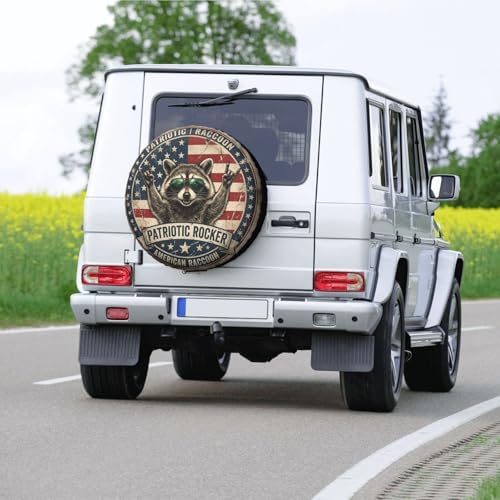 Patriotic Rocker American Raccoon Spare Tire Cover - Image 7