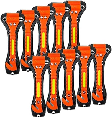 Safety Hammer, 10 Pack Car Emergency Escape Tool Car Window Breaker and Seat by ZHSX