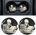 Car Cup Holder Ceramic Coasters 2 Pack, 2.56 in Anti Slip Absorbent Coaster by Rueneaj