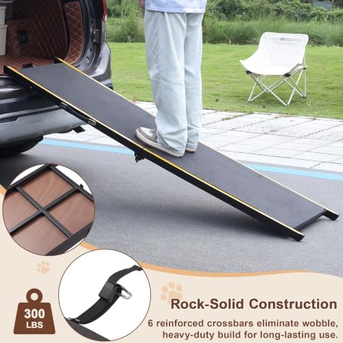 Dog Ramp for Car, Heavy Duty Steel Frame Folding Car Ramp - Image 5