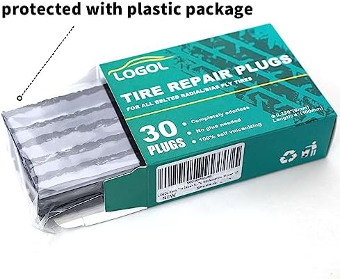 30pcs 4" Tire Plugs Heavy Duty.Tire Repair Plugs（Black） - Image 3