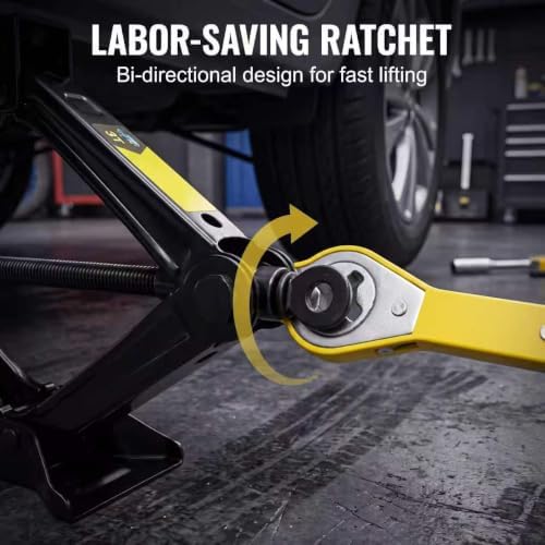 3 Ton Scissor Jack Kit, Portable Car Tire Tool Set - Image 3