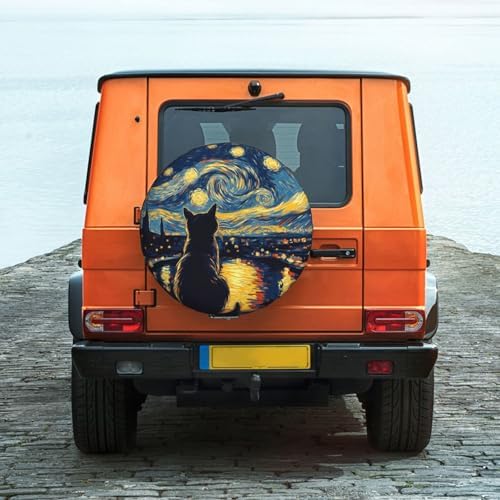 Cat Spare Tire Cover Waterproof Wheel Cover 17 Inch Universal Fit - Image 2