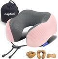 napfun Neck Pillow for Travel, Memory Foam Airplane Pillow by NAPFUN
