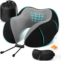 CloudBliss Neck Pillow for Airplanes, Memory Foam Travel Pillow by CloudBliss