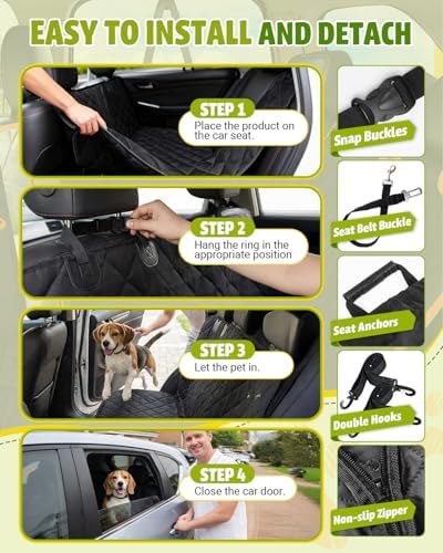 Dog Car Seat Cover, 600D Heavy Dute Car Seat Cover - Image 6